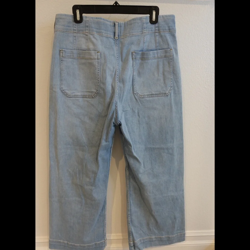 The Colette Crop High-Rise Wide-Leg Jeans by Maeve (Anthropologie) - Picture 5 of 7
